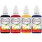 4 Primary Color Airbrush Temporary Tattoo Body Painting Set; Black, Red, Blue and Yellow in 1 oz. Bottles